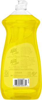 Ajax 44673 Dish Detergent Lemon Scent 28 oz Bottle 9/Carton