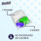 Amazon Brand - Presto! Triple Action Dishwasher Pacs, Anti-spotting, Fresh Scent, No Phosphates or Chlorine, 70 Count