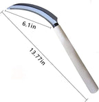Kana Hoe 217 Japanese Garden Tool - Hand Hoe/Sickle is Perfect for Weeding and Cultivating. The Blade Edge is Very Sharp., Beige-a,