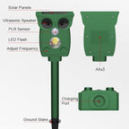 Solar Ultrasonic Animal Repeller, Outdoor Cat Deterrent with Motion Sensor, Waterproof Fox Repellent, Humane Pest Control for Dogs, Rats, Birds (1PACK)