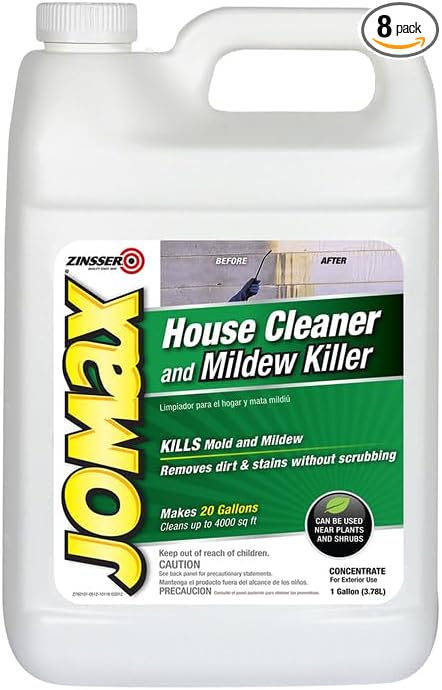 8-Pack of 1 gal Zinsser 60101 Jomax House Cleaner and Mildew Killer