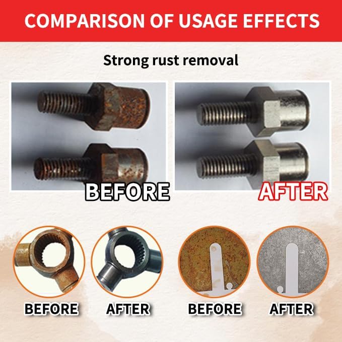 Bmkousg Stainless Steel Rust Stain Remover & Cleaner 2.2LB - Quickly Cleans Stainless Steel Appliances, Furniture, Commercial Equipment, Grills, Sinks, and Tools | Powerful & Safe Metal Rust Remover