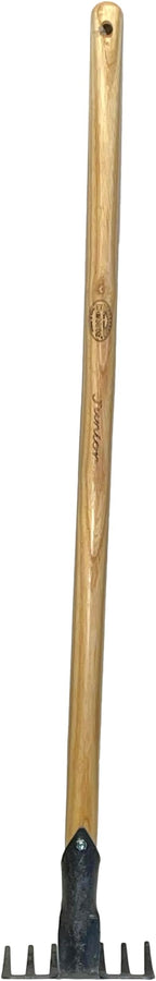 DeWit Junior Garden Rake – Lightweight Long-Handle Rake for Kids & Seniors – Durable Boron Steel & Ash Wood