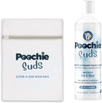 Poochie Suds Pet Laundry Detergent, Enzyme Cleaner and Odor Remover, Hypoallergenic and Fragrance-Free Pet Safe Detergent for Dog and Cat Bedding, Blankets, Toys and Gear, Made in USA, 16 fl oz