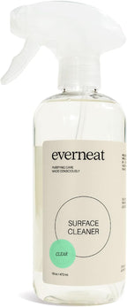 Everneat Probiotic Surface Cleaner Concentrate – Cleans for Days, Refillable, Non-Toxic | Plastic Spray Bottle | Unscented | 1 oz (Just Add Water)