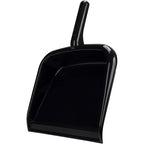 SPARTA Large Handheld Dustpan with Hanging Hole, Heavy-Duty Plastic Dustpan with Wide Lip for Countertops and Surfaces, Plastic, 10 Inches, Black, (Pack of 12)