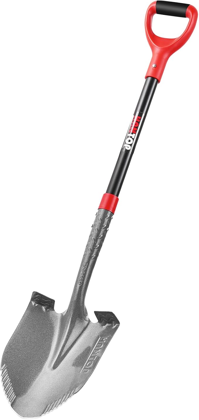Digging Shovel Round Garden Shovel Spade with Fiberglass Handle for Gardening, Landscaping, Digging,Construction, 43 inches