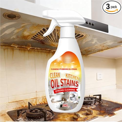 FIELL Heavy-Duty Kitchen Degreaser Foam Cleaner, Clean Kitchens Up Kitchen Oil Stains, Heavy Oil Stain Cleaner Kitchens, Degreaser Clean Heavy Duty, Multi Functiona Foam Cleaning Spray (1PC)
