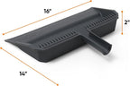 Superio 3-Pack Wide Plastic Dustpan with Comb - 16" Wide, Rubber Lip, Broom Handle Clip, Grey