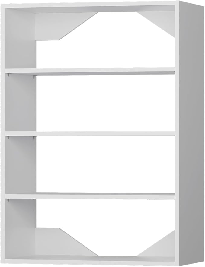 MODCART Short Tower Closet Unit, Modular Closet System, Wood Closet System Organizer with Storage for Walk In Closets, Clothing Rack Wardrobe Closet for Hanging Clothes, Bedroom, White, 25.5"W