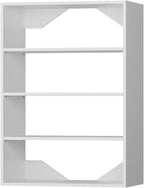 MODCART Short Tower Closet Unit, Modular Closet System, Wood Closet System Organizer with Storage for Walk In Closets, Clothing Rack Wardrobe Closet for Hanging Clothes, Bedroom, White, 25.5"W