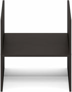 Furinno Cubicle Cube Insert, H-Shelf Cube Organizer, 2-Tier Shelf Accessory, Fits into Furinno Triple Thick Cubes, IKEA Kallax, for Organizers and Storage, Black Dark Oak