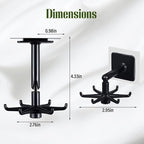 Hanging Utensil Holder Hooks for Kitchen | Utensil Hanger Wall Mount 360 Degrees Rotating and Folding Hook | (Pack-2)
