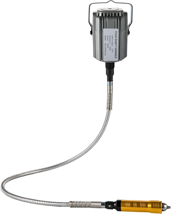 VEVOR Flex Shaft Grinder 780W Rotary Tool 500-23000RPM Rotary Carver with 1/4" 3-Jaw Chuck & Stepless Speed Foot Pedal Hanging Grinding Machine 131PCS Accessories for Jewelry Polishing Grinding DIY