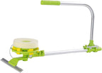Window Cleaner Squeegee, External Window Washer U Shape Window Cleaner Window Squeegee with Long Handle for Car Windshield Tiles Wall Clean (Round Head)