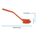 Vikan 42377 Brush,Dish,Scraping Edge,Med,11",PP/PBT,Orange