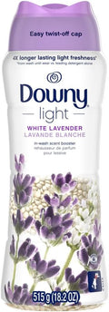 Downy Light Laundry Scent Booster Beads, White Lavender Scent, 18.2 OZ, In-wash fabric beads designed to be gentle with a light boost of scent, No Heavy Perfumes