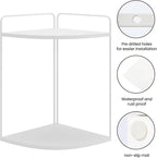 Forest Angle Bathroom Counter Organizer,Countertop Organizer,Vanity Organizers,Bathroom Storage,Bathroom Sink Caddy,Counter Shelf,Corner Counter,Corner Shelves(White)