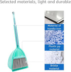 Small Broom and Dustpan Set, Household Mini Broom and Dustpan Set, Mini Broom and Cleaning Set Suitable for Various Small Areas. (Blue)