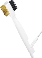 2PCS Range Top Brush Cleaner, Deep Gas Stove Brass Wire Brushes, Multi-purpose Kitchen Cleaning Scrub Brush, 4-in-1 Scrub Brush with Nylon Bristles Cooktop Scraper