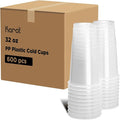 Karat [32oz - 600 ct] PP Plastic Cold Disposable Plastic Cups, 104.5mm Diameter, BPA Free & 100% Recyclable (C-KPP32)