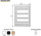 MODCART Shoe Shelf Short Tower Closet Unit, Modular Closet System, Wood Closet System Organizer with Storage for Walk In Closets, Clothing Rack for Hanging Clothes, Bedroom, White, 25.5"W