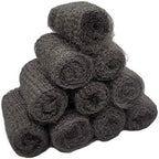 Handy Housewares 10pc Steel Wool Kitchen Scouring Pads Set - Great for Cleaning Dishes Pots Pans (1 Set (10 Pads))