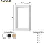 MODCART Double Hanging Closet Unit, Modular Wood Closet System Organizer with Storage, White, 19.5"W