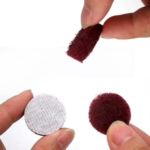 60 PCS 1 Inch 25mm 240-800 Grit Multi-Purpose Flocking Scouring Pad Duty Nylon Cloth for Polishing & Grinding,20 Pcs of Each Grit