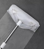 Window Screen Cleaner | 2 in 1 Multifunctional Screen Brush & Floor Cleaner | Extra Long Handle | 4 Foot Handle | Portable Household Squeegee | Includes Cleaning Wipes, White/Gray