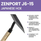 Zenport J6-15 Robo Kama Japanese Hoe, 5.5 Inch Blades, Beige - 3 Pack