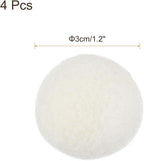 uxcell 4 Pcs Wool Dryer Balls, 1.2 Inches Wool Laundry Dryer Balls for Reducing Clothing Static and Wrinkles, White