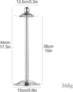 Firlar Kitchen Utensil Holder Organizer, Stainless Steel Kitchen Hooks Rack Kitchen Utensil Stand Countertop 360 Degree Rotating Utensil Holder with 6 Hooks for Kitchen Tabletop