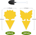 40 Pack Fungus Gnat Traps for House Indoor, Fungus Traps Fruit Fly Traps for Indoors Gnats Sticky Traps for Plants Yellow Sticky Traps for Gnats