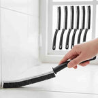 CrafTreat Hard Bristle Crevice Cleaning Brush – 6 Pack (Black) – Gap Scrub Brushes for Kitchen, Bathroom, Window Tracks, Grout, Car & Tight Spaces – Household Cleaning Tool