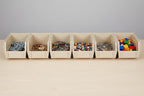Hudson Exchange 9-1/2" x 6" x 5" (6 Pack) Plastic Stackable Storage Bin and Hanging Container, Stone