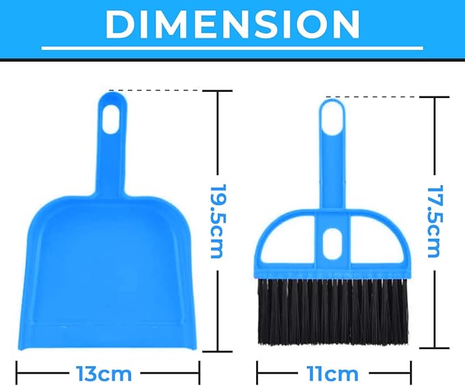 Mini Broom and Dustpan Set - Compact Cleaning Kit for Home, Car, Camping, Small Spaces, Pet Cleanup, and Travel - Durable Small Broom and Dustpan Set Mini - Rose Pink Broom