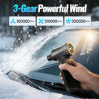 Compressed Air Duster – Super Powerful 300,000 RPM Cordless Air Duster, Rechargeable Brushless Motor, 3-Speed Adjustable, Portable Air Blower for Keyboards, PCs, Laptops, Cars, Home & Office