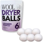 Lavender Scented Wool Dryer Balls – 6 XL Pack – Natural Fabric Softener, Reusable, Reduces Static, Reduces Wrinkles & Shortens Drying Time, Made W/Essential Oil, 100% Pure Wool