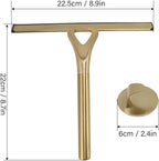 TOPINCN Stainless Steel Squeegee Window Cleaning Glassware Household Tile Squeegees Mirror Scratch Artifact for Glass Cleaner Gold Shower Squeegees