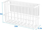 Picowe Large Dryer Ball Organizer Magnetic Storage Bin, Magnetic Basket Dryer Ball Holder for Laundry Room Organization and Storage to Hold 6 Dryer Balls, Without Balls (White, L )