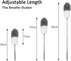 BOOMJOY Microfiber Feather Duster with Extendable Pole and Bendable Head, 100" Telescoping Duster for Cleaning Ceiling, Fan, Furniture