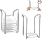 2 Pcs Bowl Rack for Kitchen Cutlery, Retractable Plastic Dish Rack, Removable Plate Holders Drain Rack, Reusable Multifunctional Plate Organizer for Stacking Bowls and Small Plates