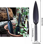 Willow Leaf-Shaped Garden Trowel Tool 12-inch Hand Shovel High-Carbon Steel Material One-Piece Forged Heavy Duty Manual Tool Potting Digging Transplanting Planting Weeding (Grey)