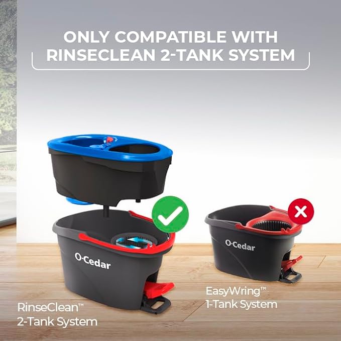 O-Cedar RinseClean Spin Mop Microfiber Refill, 1 CT (Pack of 3)