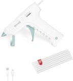 Cordless Hot Glue Gun with 20 Pcs Mini Glue Sticks, 20s Heating Fast Mini Glue Gun kit, 2600 mAh Rechargeable Battery, DIY, Crafts, Decorations, Home Repairs, White