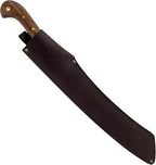 Condor Tool & Knife Mini Duku Heavy Duty Machete with Sheath, Walnut Handle - Hand Crafted Welted Leather Sheath - Camping Machete Knife - 10.5in Blade - 18.5oz