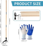 Weed Puller Tool, Stand Up Weed Puller Tool with Long Handle, Foot Platform Design - 4 Claw Steel Head Weeder Tool, Weeding Tool Weeds Remove Tools for Lawn/Yard