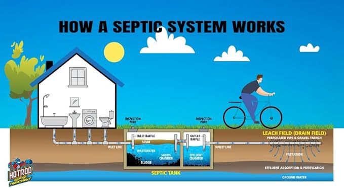 Hotrod Septic Tank Treatment - 12 Month Supply Extends System Life and Prevents Costly Repairs - Industrial Grade - Easy to Use