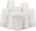 100 Pack of 12 oz Disposable White Paper Coffee Cups - Suitable for Party, Picnic, Travel and Events